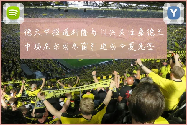 德天空报道科隆与门兴关注桑德兰中场尼尔或冬窗引进或今夏免签